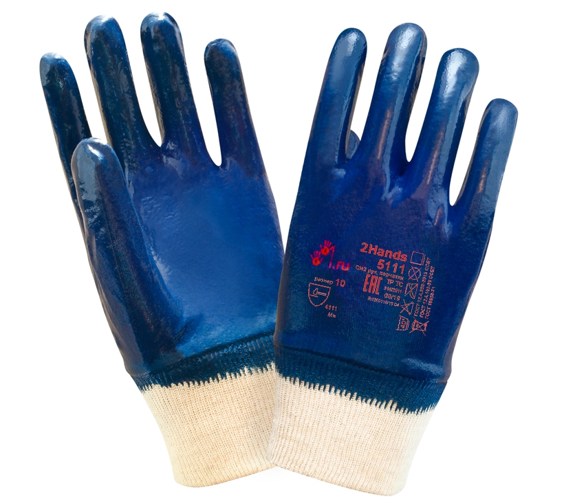 Перчатки с легким нитриловым покрытием (5111Blue)